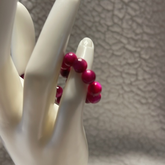 Elegant Pink cat eye stone Beaded Bracelet and Ring Set - Picture 4 of 4